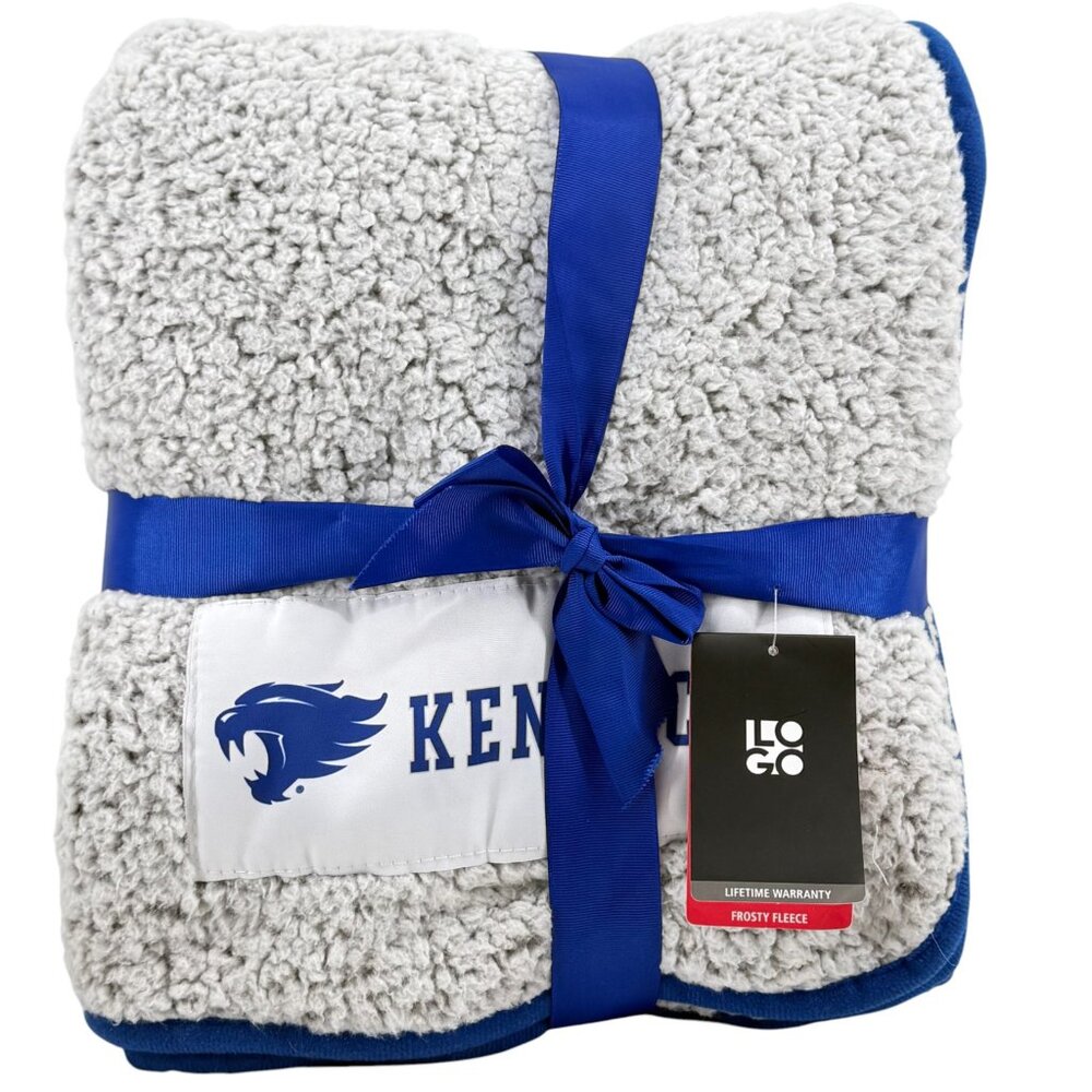 Logo Brands Kentucky Wildcats UK Frosty Fleece Sherpa Throw Blanket 50x60 New